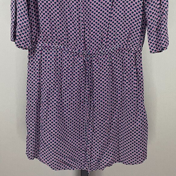 NEW Banana Republic Dress Womens Small blue purple geometric sheath preppy - Picture 3 of 10